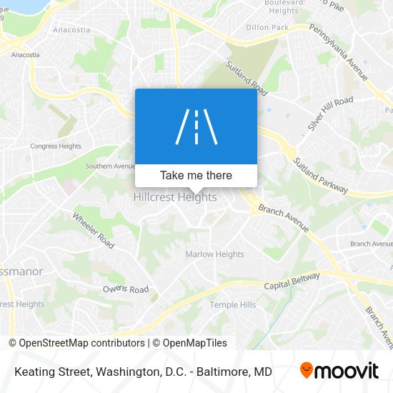 Keating Street map