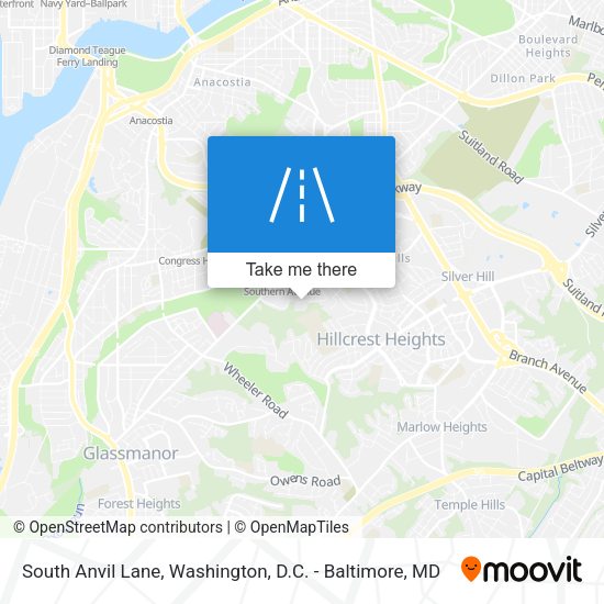 South Anvil Lane map
