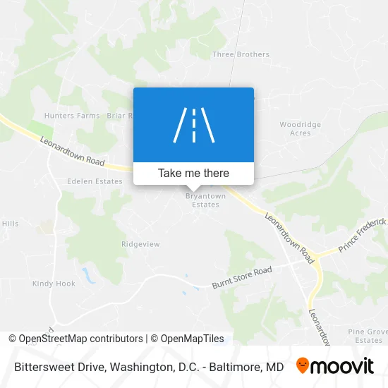 Bittersweet Drive map