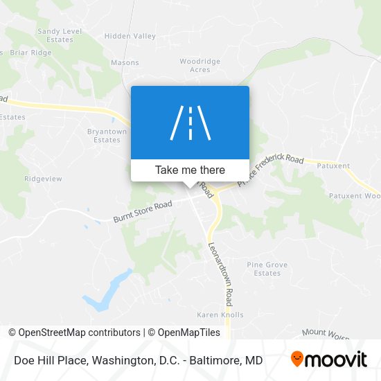 Doe Hill Place map