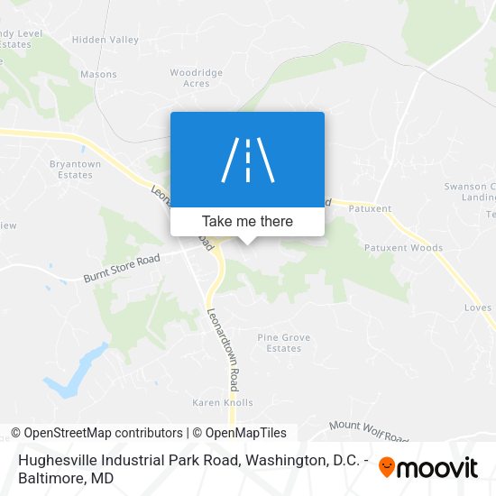 Hughesville Industrial Park Road map