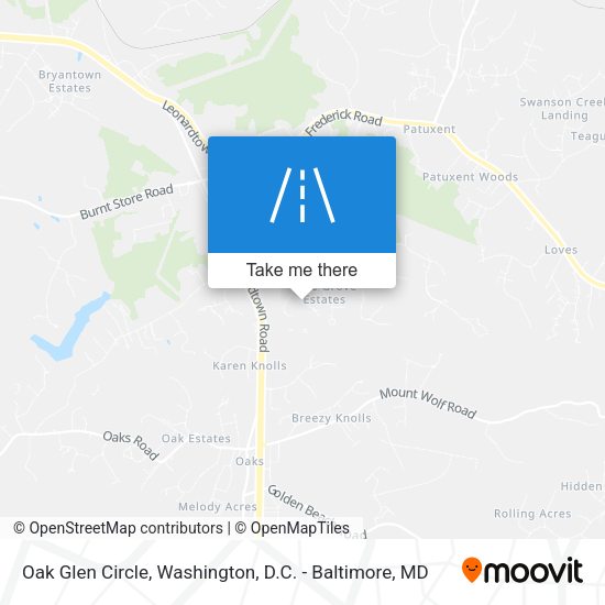 Mapa de Oak Glen Circle
