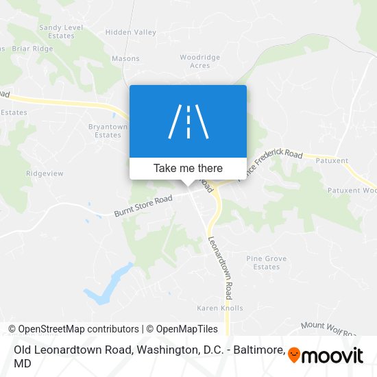 Old Leonardtown Road map