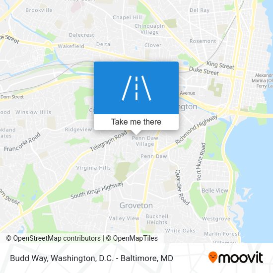 Budd Way map