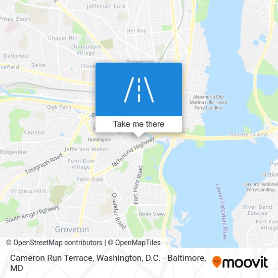 Cameron Run Terrace map