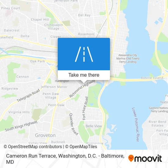 Cameron Run Terrace map