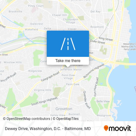 Dewey Drive map
