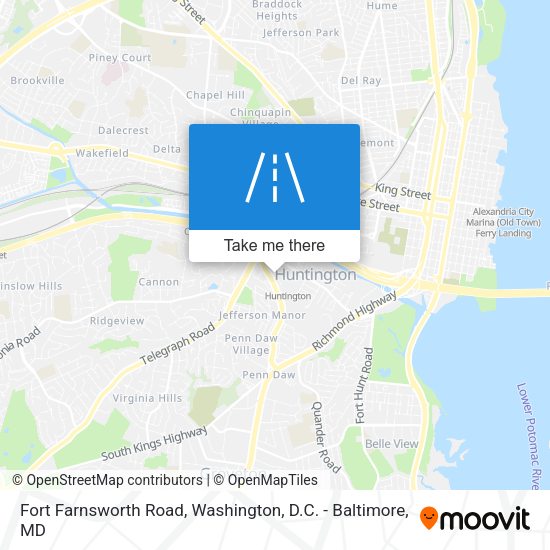 Fort Farnsworth Road map