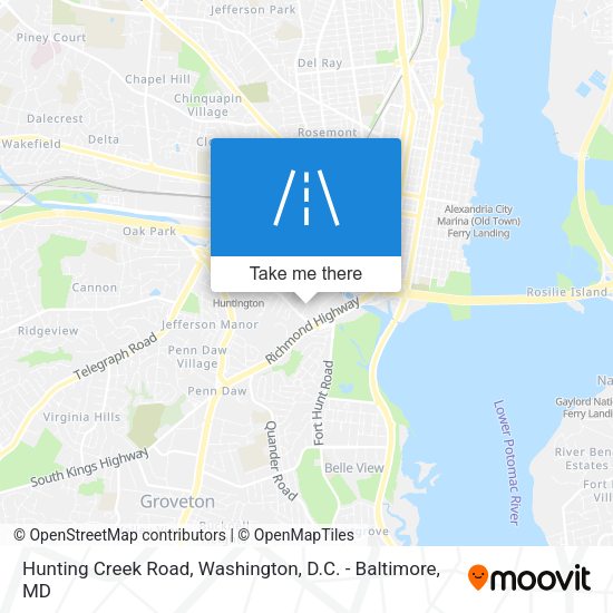 Mapa de Hunting Creek Road