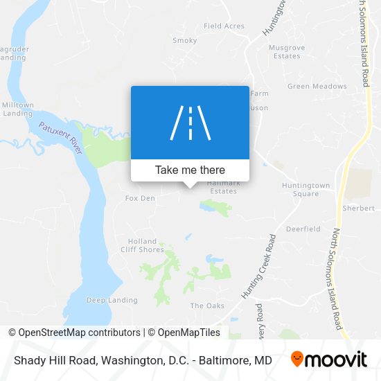 Shady Hill Road map