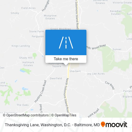 Thanksgiving Lane map