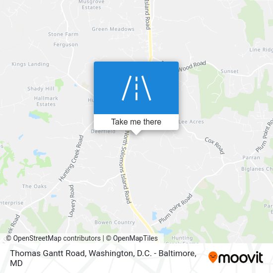 Mapa de Thomas Gantt Road