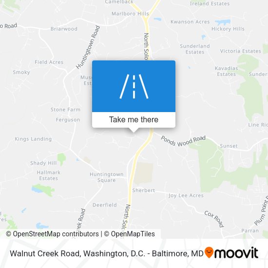 Walnut Creek Road map