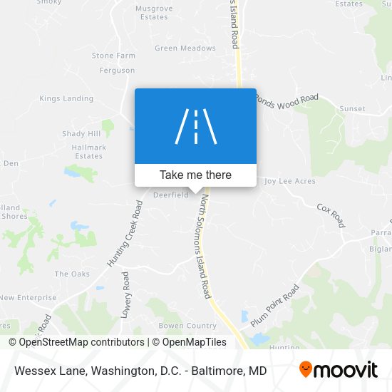 Wessex Lane map