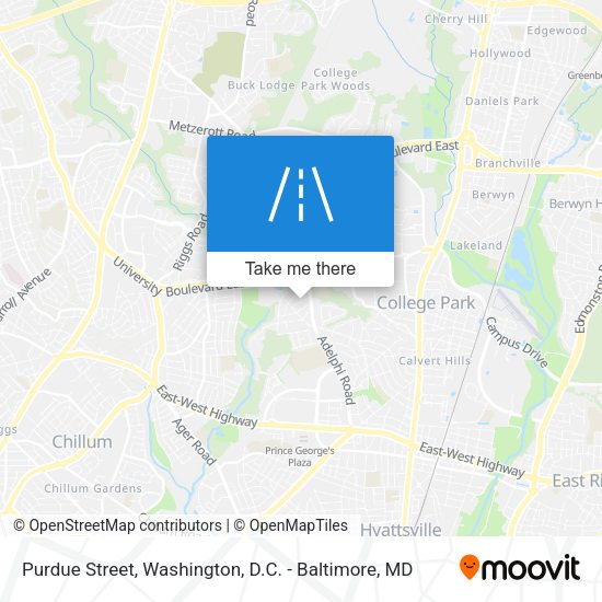 Mapa de Purdue Street