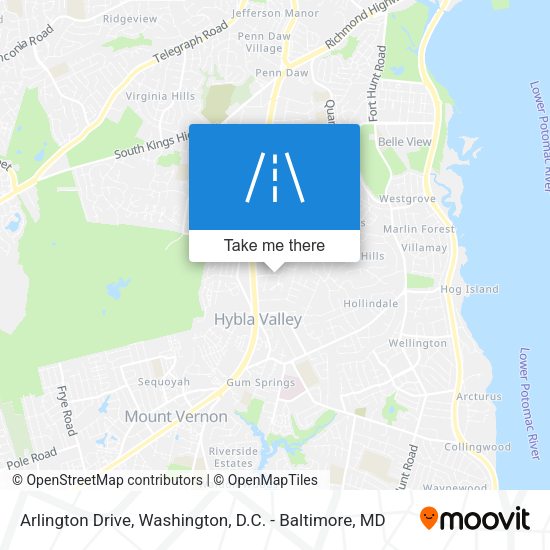 Arlington Drive map