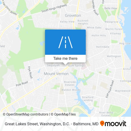 Mapa de Great Lakes Street