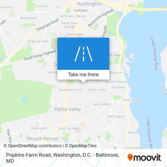 Popkins Farm Road map