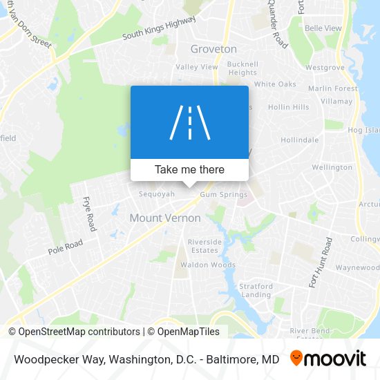 Woodpecker Way map
