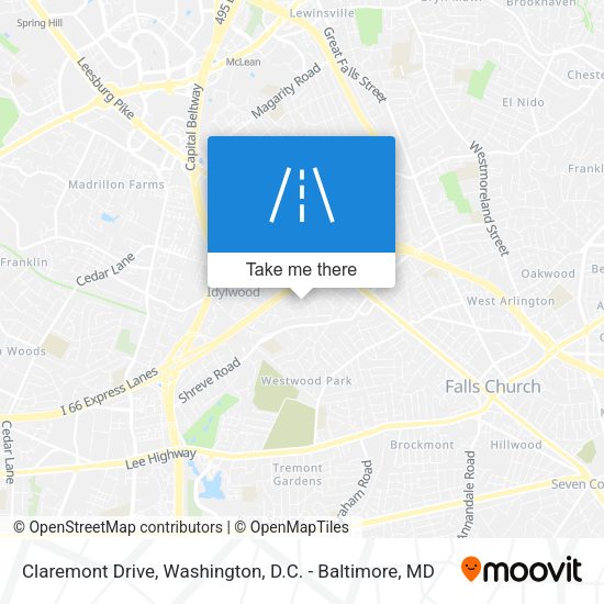Claremont Drive map