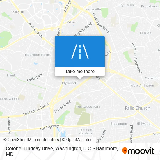 Colonel Lindsay Drive map