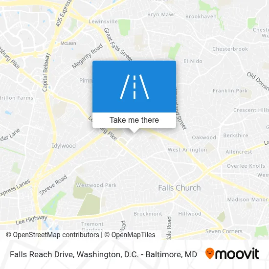 Falls Reach Drive map