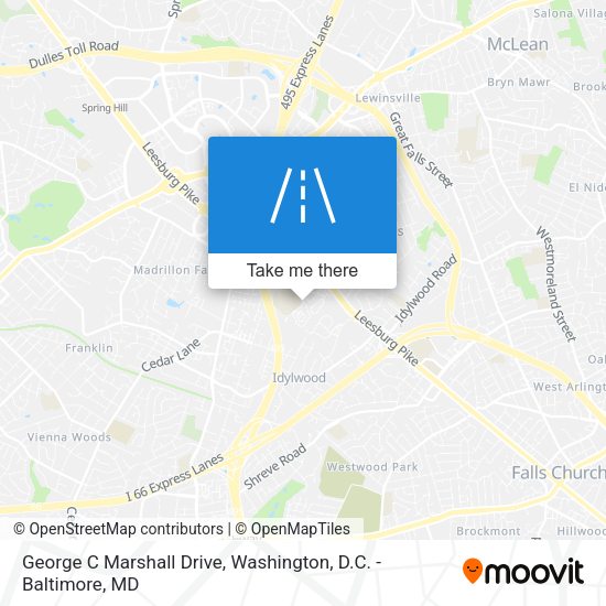 George C Marshall Drive map