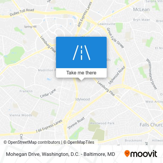 Mohegan Drive map