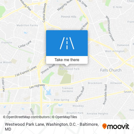 Mapa de Westwood Park Lane