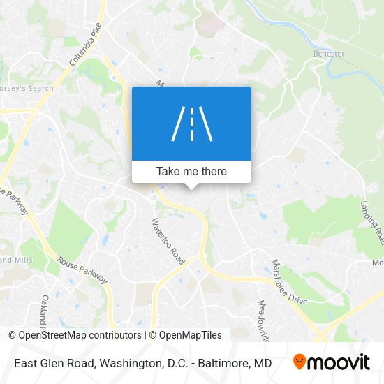East Glen Road map
