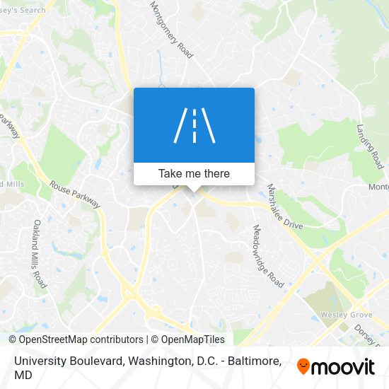 Mapa de University Boulevard