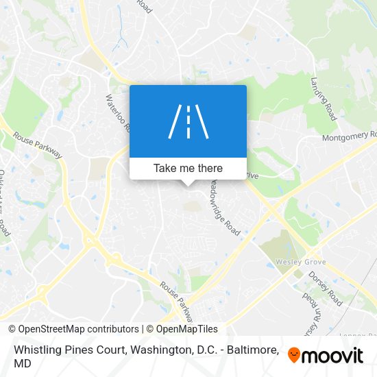 Mapa de Whistling Pines Court