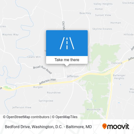 Bedford Drive map