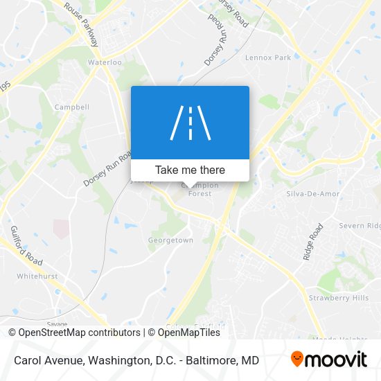 Carol Avenue map