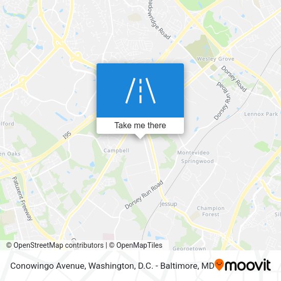 Mapa de Conowingo Avenue