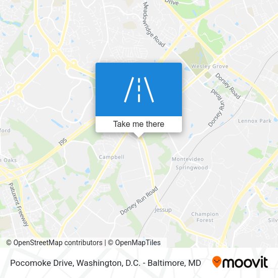 Pocomoke Drive map