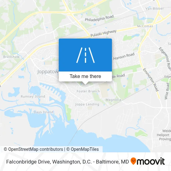 Falconbridge Drive map