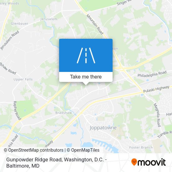 Gunpowder Ridge Road map