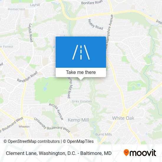 Clement Lane map