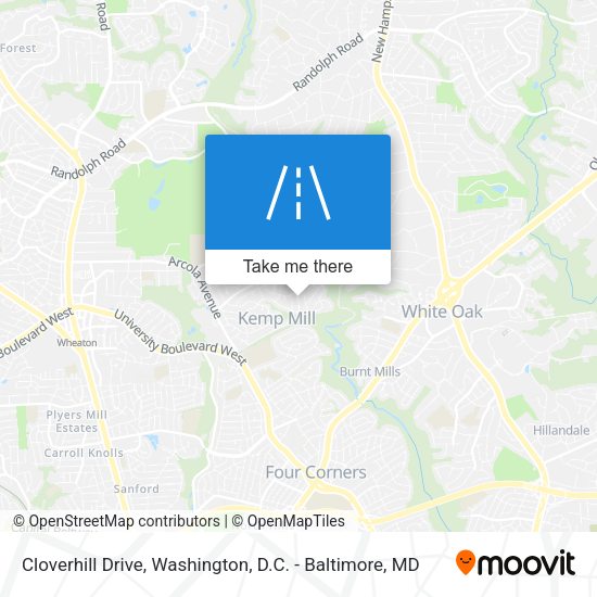 Cloverhill Drive map