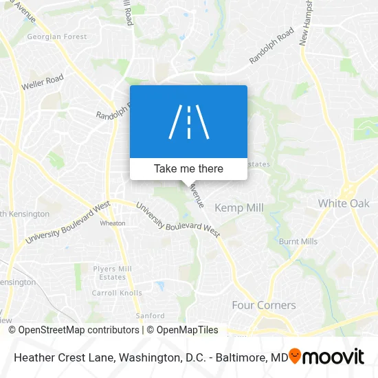 Heather Crest Lane map