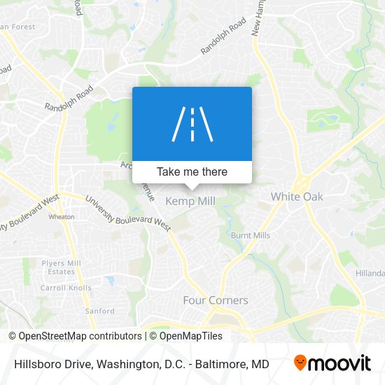 Hillsboro Drive map