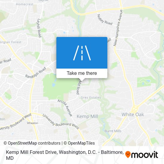 Kemp Mill Forest Drive map