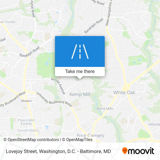 Lovejoy Street map
