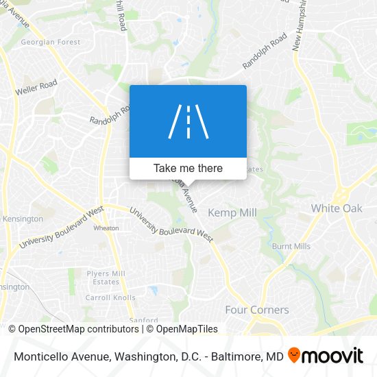 Mapa de Monticello Avenue