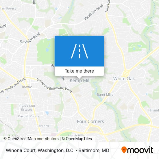 Winona Court map