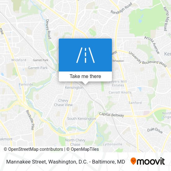 Mapa de Mannakee Street