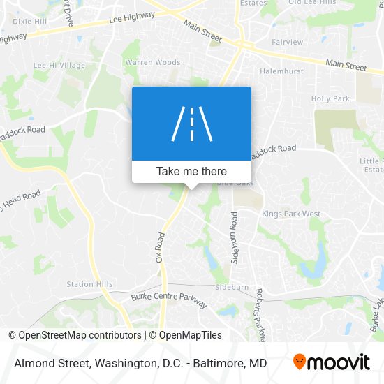 Almond Street map