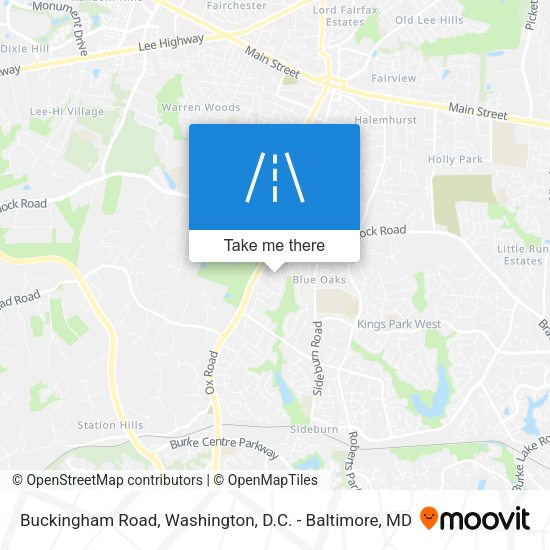 Buckingham Road map