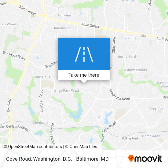 Cove Road map